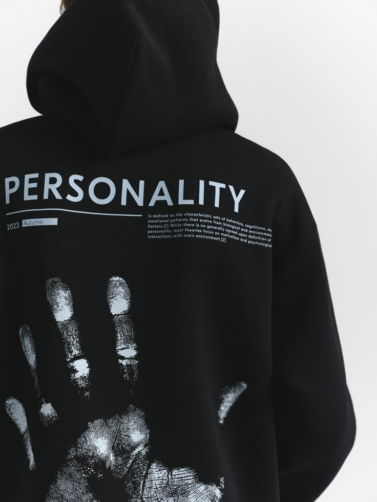 a person wear black oversized hoodie ziron brand 